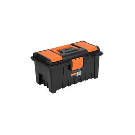 CAJA PLASTICA 16" CON COMPARTIMENTOS NARANJA TRUPER (11141) CHA-16NC