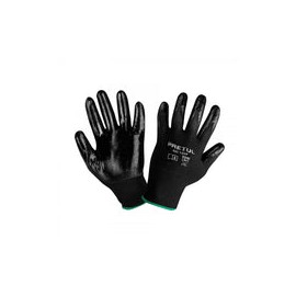 GUANTES DE NYLON RECUBIERTO DE NITRILO MEDIANO PRETUL (20027) GU-122P