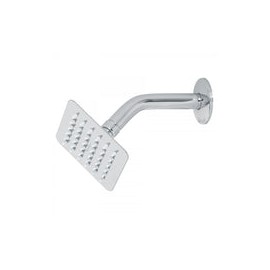 REGADERA CUADRADA 4 ACERO INOX CON BRAZO CROMO TUBIG (47734) R-413