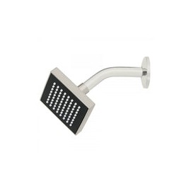 REGADERA CUADRADA ABS 4" ACABADO SATIN C/BRAZO FOSET (46738) R-403N