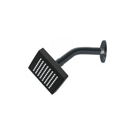 REGADERA CUADRADA ABS 4" ACABADO NEGRO MATE C/BRAZO FOSET (46744) R-403M