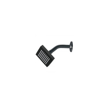 REGADERA CUADRADA ABS 4" ACABADO NEGRO MATE C/BRAZO FOSET (46744) R-403M