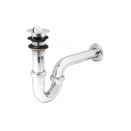 CESPOL DE LATON CROMADO PARA LAVABO TIPO MONEDA FOSET (49337) CE-208