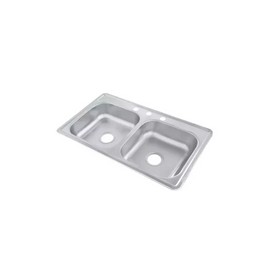 TARJA DE EMPOTRAR ACERO INOX DOBLE 84X48 MUNICH (MUNTA-02)